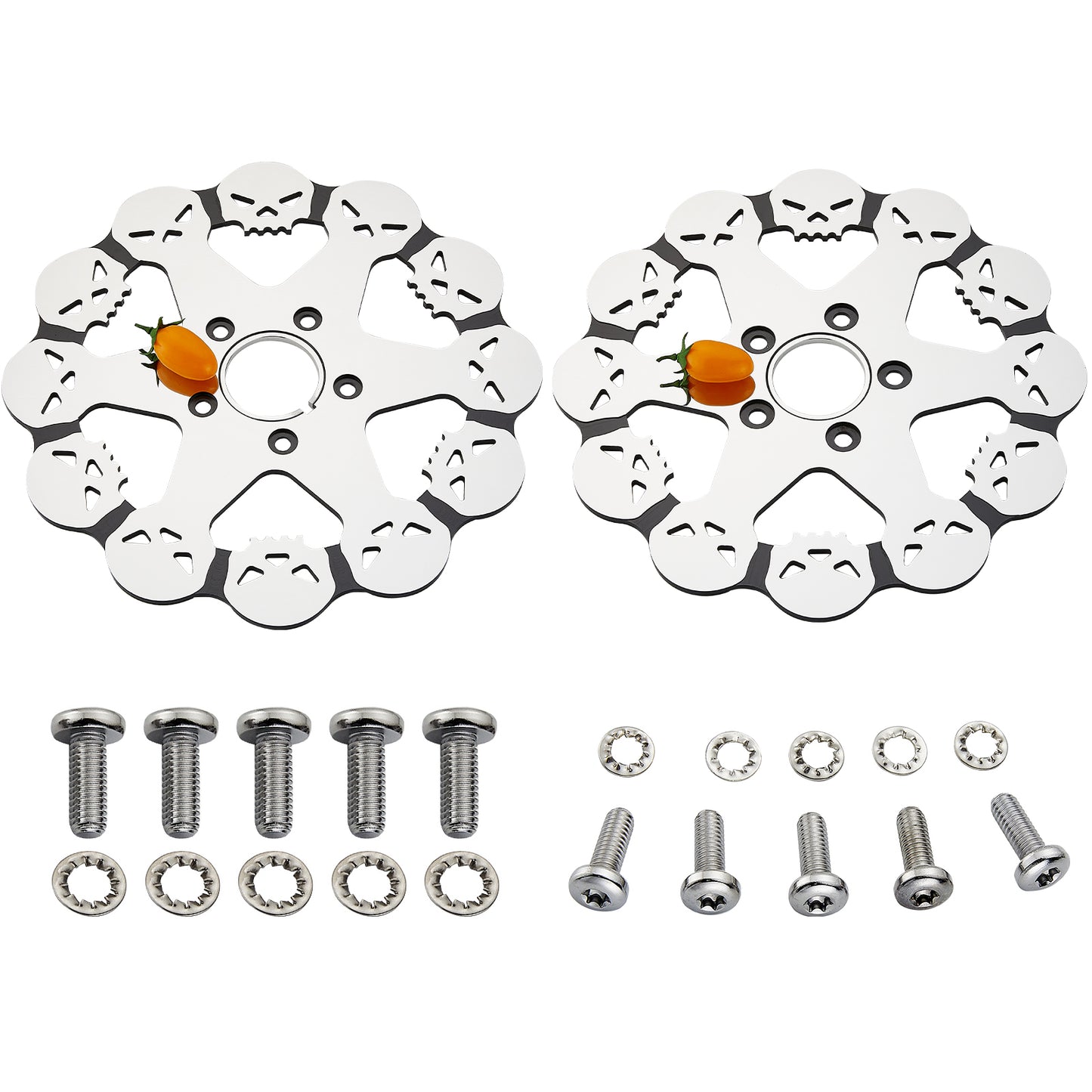 11.5'' Skull Front Brake Rotor for Harley Davidson Sportster 1984-2013,Softail 1984-2014,Dyna 1991-2005,Early Super Glide Models 1984-1991,Touring