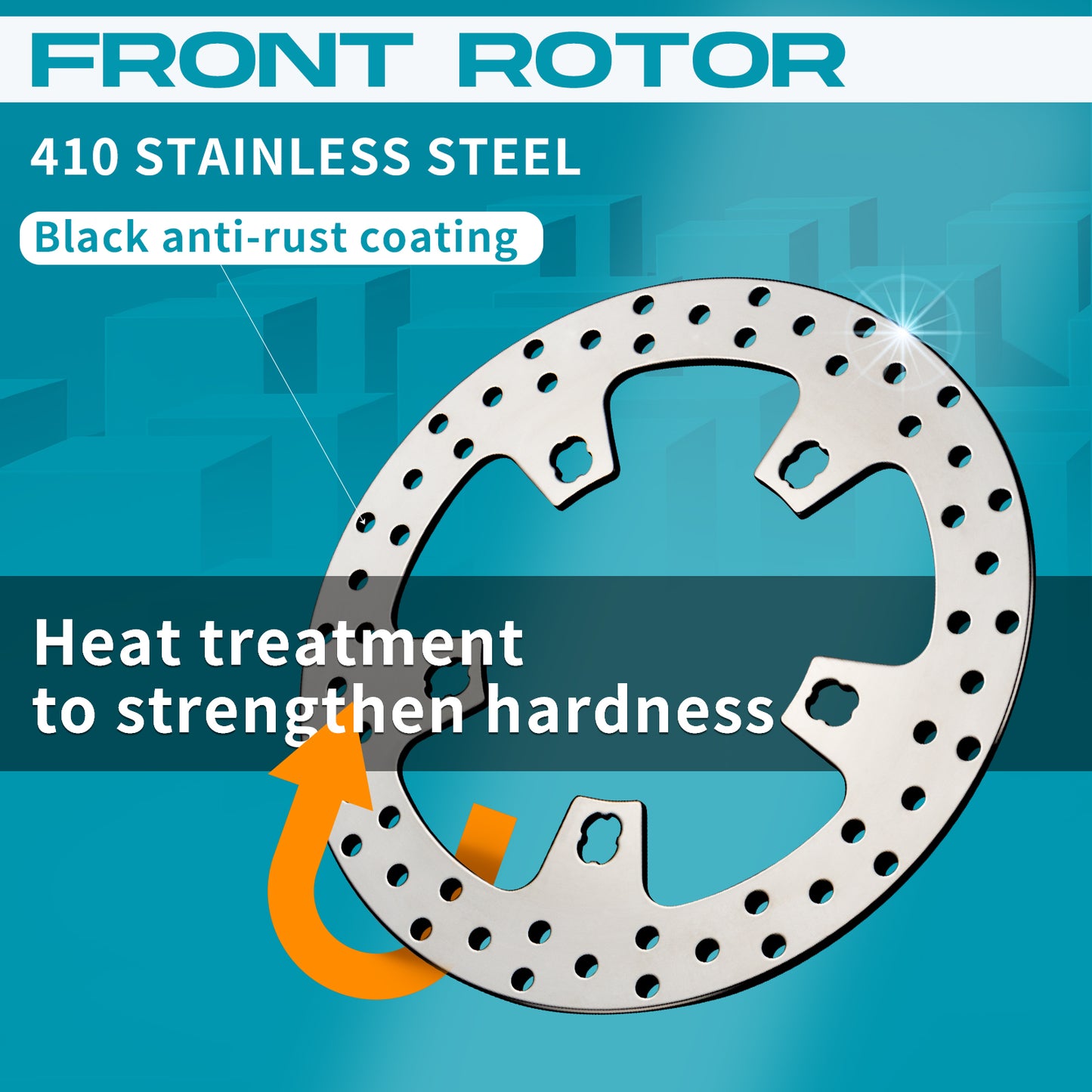 11.8'' Front Rotor for Harley Davidson Road King,Electra Glide Ultra,FLHX Street Glide,CVO Road Glide,Ultra Classic Electra Heat Dissipation
