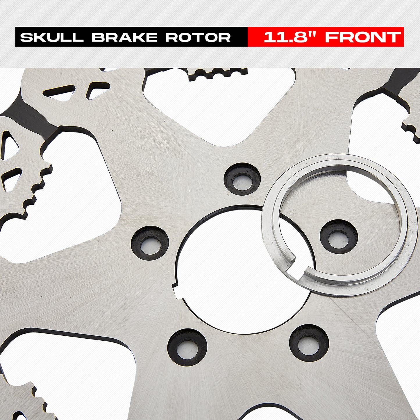 11.5'' Skull Brake Rotor for Harley Davidson,Sportsters ,Touring 2000–2007,Dyna 1992-2017,Early Super Glide 1984–1991,Softail 1984-2020 No-Polished