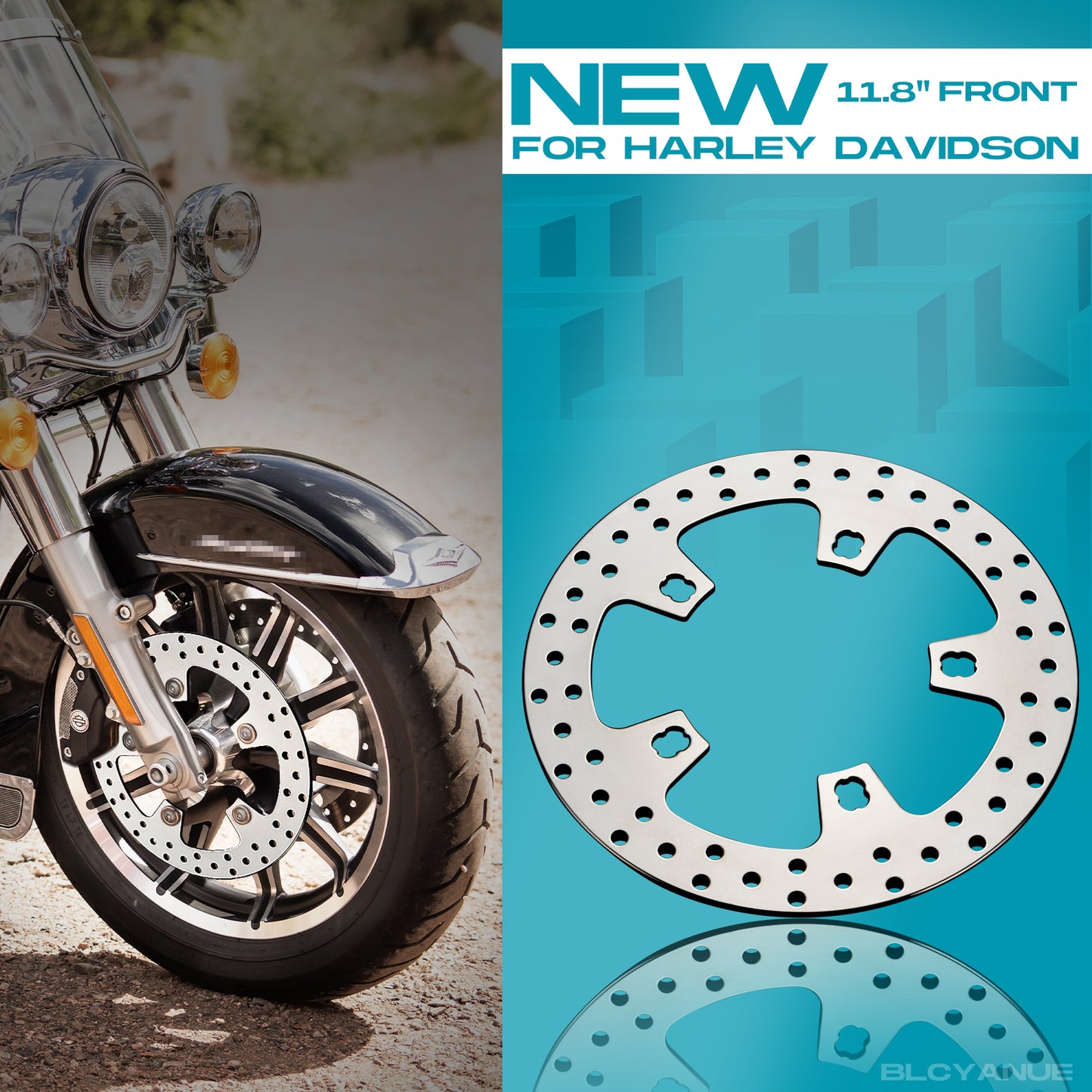 11.8'' Front Rotor for Harley Davidson Road King,Electra Glide Ultra,FLHX Street Glide,CVO Road Glide,Ultra Classic Electra Heat Dissipation
