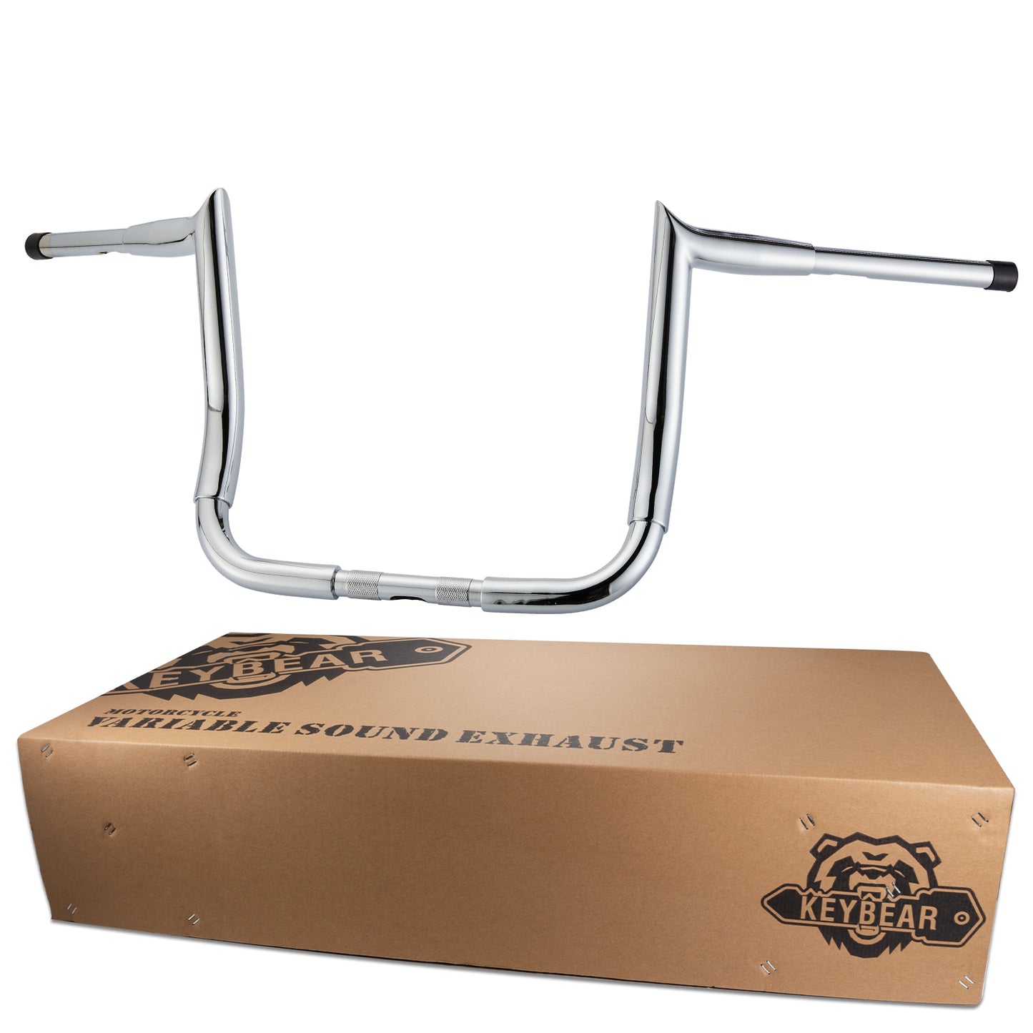 CRUIANAR  Rise Meathook Bar Ape Clamp Hanger Sharp Sheep Horn Style Handlebars Compatible with Harley Davidson Touring Street Glide Models Chrome