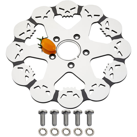 11.5'' Skull Front Brake Rotor for Harley Davidson Sportster 1984-2013,Softail 1984-2014,Dyna 1991-2005,Early Super Glide Models 1984-1991,Touring