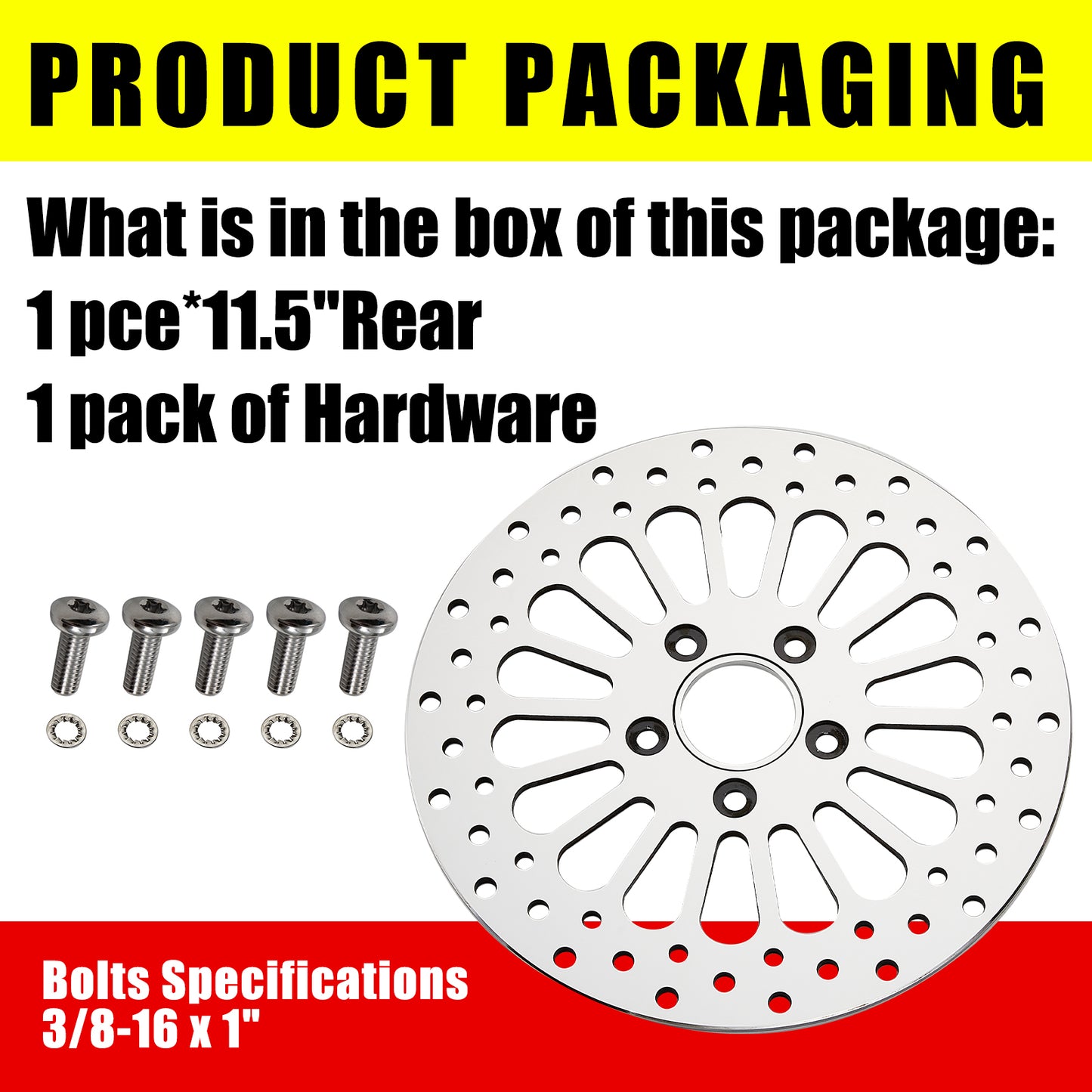 11.5'' Brake Rotor for Harley Davidson Touring Sportster Dyna and Early Super Glide Softail Great Performance Superior Heat Dissipation Brake part