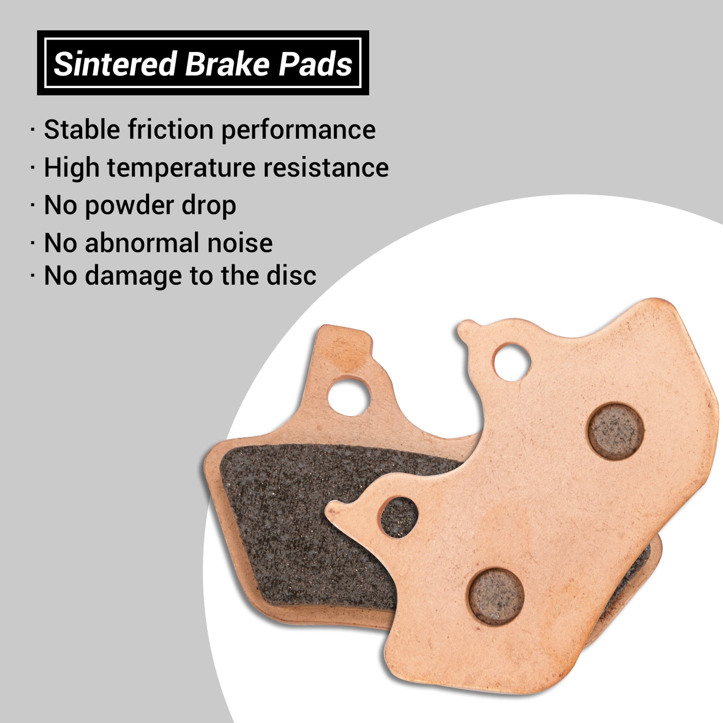 Brake Pads for Harley Davidson Electra Glide Ultra Classic Road King Fatboy Dyna Heritage Softail Night Train Touring,Low Rider, Wide Glide